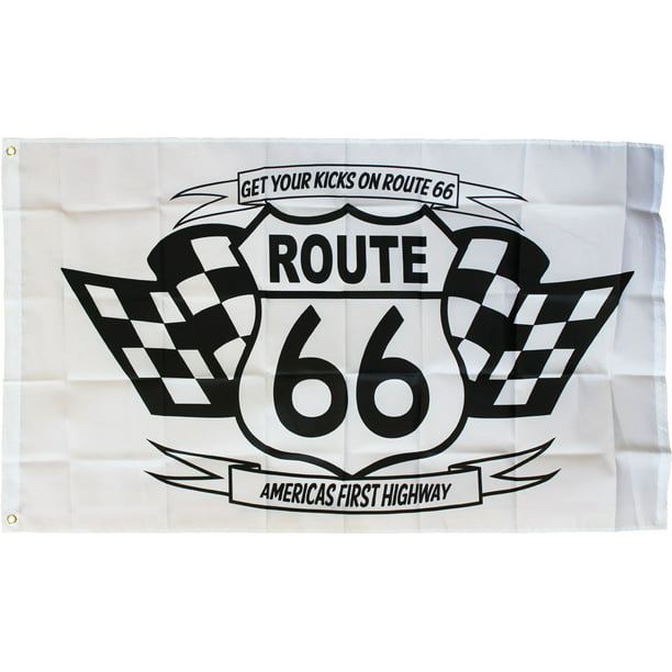 3x5 Historic Route 66 State List White Premium Quality Flag 3'x5' Banner Grommet